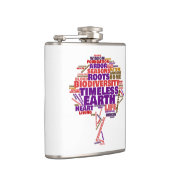 Inspirerend Label van het leven Cloud Heupfles (Rechts)