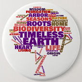 Inspirerend Label van het leven Cloud Ronde Button 6,0 Cm (Voorkant)