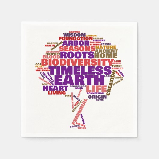 Inspirerend Label van het leven Cloud Servetten (Voorkant)