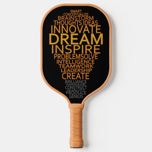 Inspirerend lampglas pickleball paddle (Voorkant)