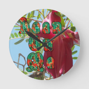 Inspirerend Lean On Me Floral Skyward Art Print Ronde Klok