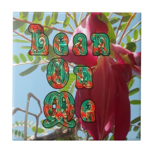 Inspirerend Lean On Me Floral Skyward Art Print Tegeltje (Voorkant)