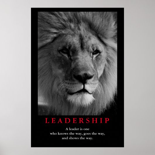 Inspirerend leiderschap citaat Lion Pride Poster (Voorkant)