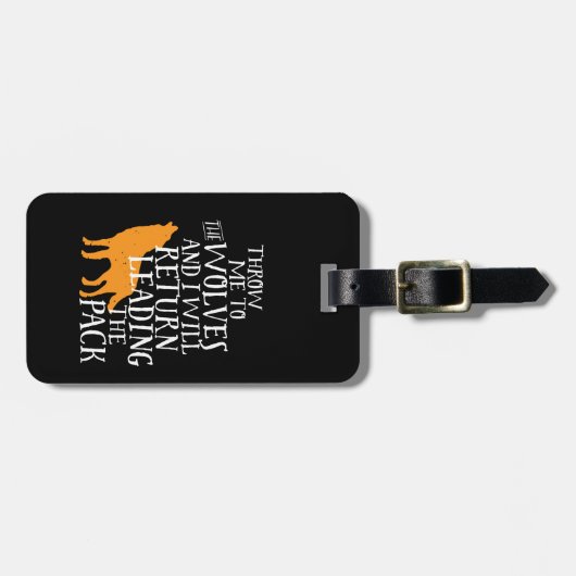 Inspirerend leiderschap citeert sterke leiders bagagelabel (Voorkant horizontaal)