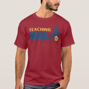 Inspirerend leraar patch quote schoolleraar t-shirt