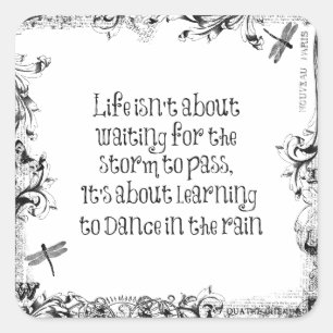 Inspirerend leren dansen in de Regenprijsopgave Vierkante Sticker