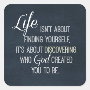 Inspirerend Leven en God Quote Vierkante Sticker