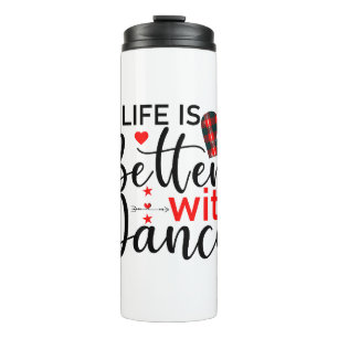 Inspirerend "Leven is beter met dans" Thermosbeker