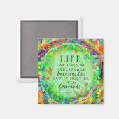 Inspirerend leven is verwarrend Quote hart Magneet (Voorkant / Achterkant)