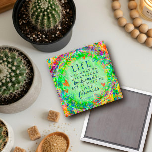 Inspirerend leven is verwarrend Quote hart Magneet