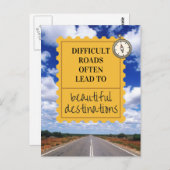 Inspirerend leven Motto Briefkaart (Voorkant / Achterkant)