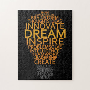 Inspirerend lichtbulbpuzzel legpuzzel