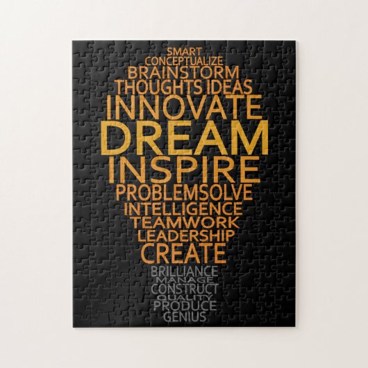 Inspirerend lichtbulbpuzzel legpuzzel (Verticaal)