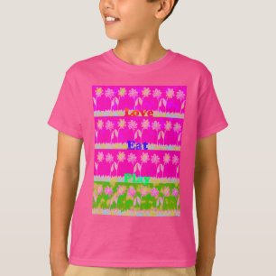 Inspirerend liefde eten spelen bloem ontwerp t-shirt
