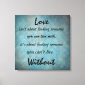  Inspirerend Liefde Quote Canvas Print (Voorkant)