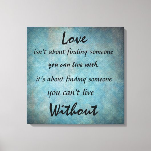  Inspirerend Liefde Quote Canvas Print (Voorkant)