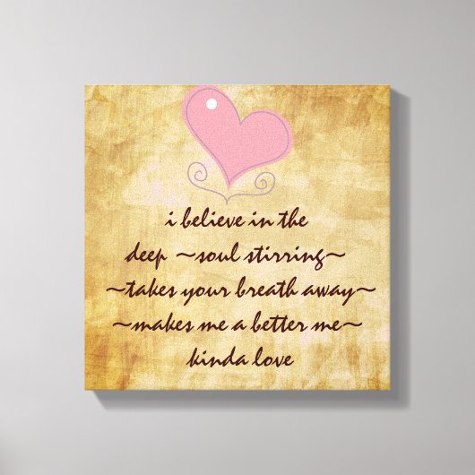 Inspirerend liefdesquote canvas afdruk (Voorkant)