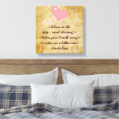 Inspirerend liefdesquote canvas afdruk (Insitu (Slaapkamer))