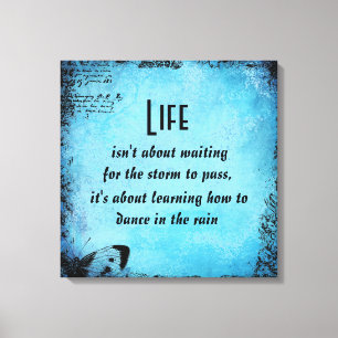 Inspirerend Life Dance Quote Canvas Print