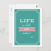 Inspirerend Life Quote Briefkaart (Voorkant / Achterkant)