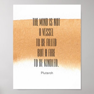 inspirerend literair citaat van Plutarch word art Poster