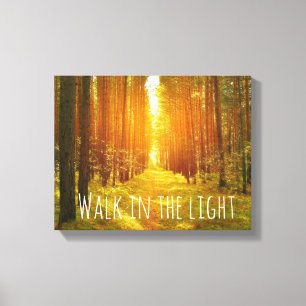 Inspirerend loop op het lichtbijbelverse canvas afdruk