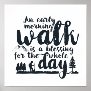 Inspirerend loopbaan van het Citaat Morning Wakout Poster