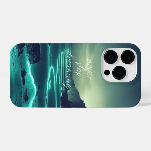 Inspirerend lumierige oceaan iPhone hoesje (Achterkant horizontaal)