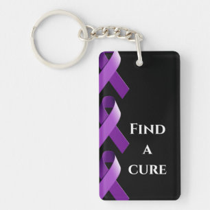 Inspirerend Lupus Warrior Zoek een zuiver Paars Sleutelhanger