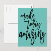 Inspirerend maakt vandaag geweldig script Blauwgro Briefkaart (Voorkant / Achterkant)