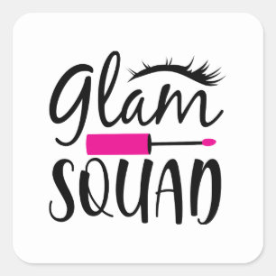 Inspirerend make-up Kunstenaar verkoop Vierkante S Vierkante Sticker