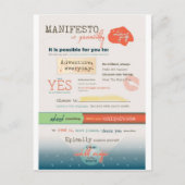 Inspirerend manifest briefkaart (Voorkant)