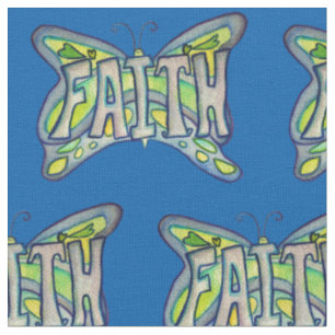 Inspirerend materiaal van de blauw-Faith Butterfly Stof