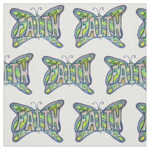 Inspirerend materiaal van de blauw-Faith Butterfly Stof