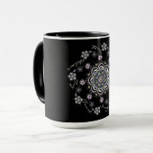Inspirerend Matig bloemmandala Mok (Voorkant links)
