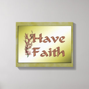 Inspirerend met Faith Flowering Tree Canvas Afdruk
