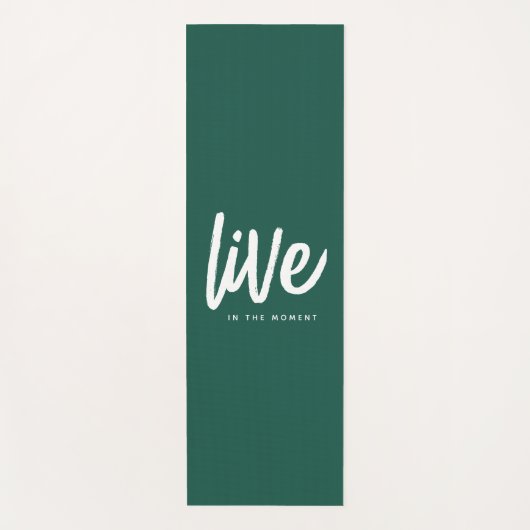 Inspirerend Mindfulness Quote Live in the Moment Yogamat (Voorkant)