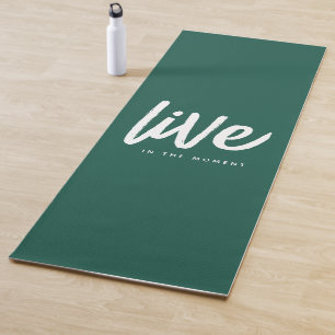 Inspirerend Mindfulness Quote Live in the Moment Yogamat