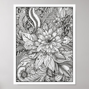 Inspirerend/Mindfulness Volwassen Kleurplaten Poster