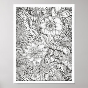 Inspirerend/Mindfulness Volwassen Kleurplaten Poster