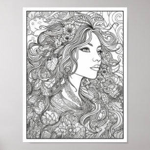 Inspirerend/Mindfulness Volwassen Kleurplaten Poster