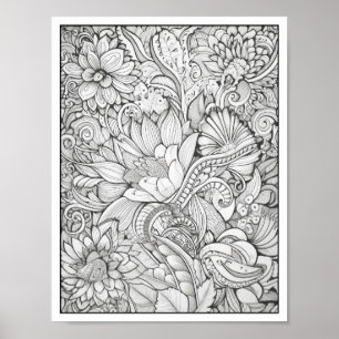 Inspirerend/Mindfulness Volwassen Kleurplaten Poster