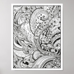 Inspirerend/Mindfulness Volwassen Kleurplaten Poster