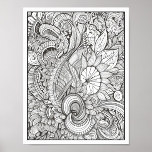 Inspirerend/Mindfulness Volwassen Kleurplaten Poster