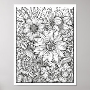 Inspirerend/Mindfulness Volwassen Kleurplaten Poster