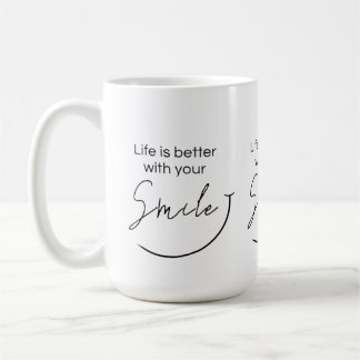 Inspirerend minimalistisch typografie citaat cadea koffiemok