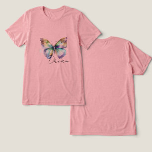 Inspirerend Mint Aqua Blue Dream Butterfly Tri-Blend Shirt
