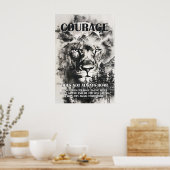 Inspirerend moed quote poster (Keuken)