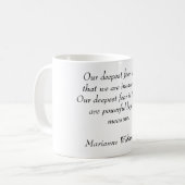 Inspirerend Mok "Onze diepste angst" (Voorkant links)