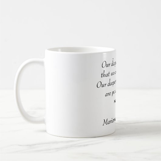 Inspirerend Mok "Onze diepste angst" (Links)